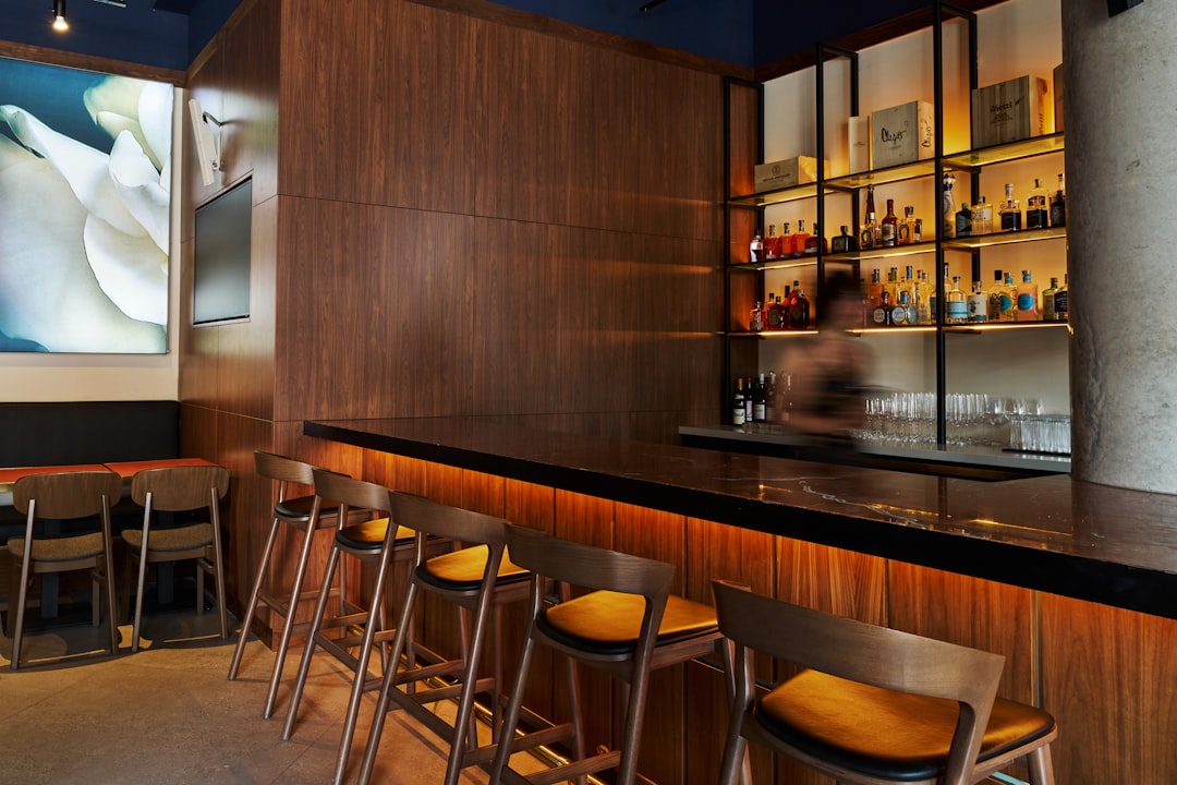 Sophisticated restaurant bar interior